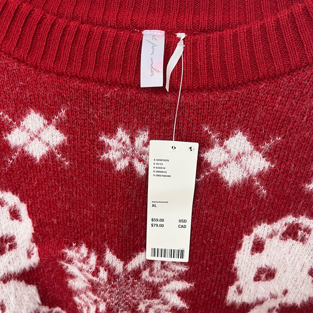 Urban Outfitters Fair Isle Print Cropped Pullover Sweater XL - Picture 7 of 11